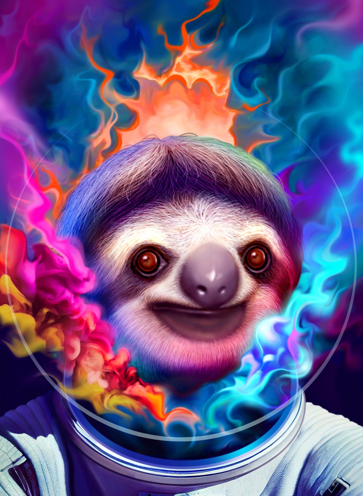 COLORFUL ASTRONAUT Poster och Canvastavla