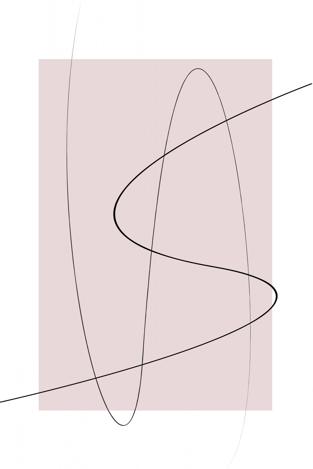 Blush Abstract Poster och Canvastavla
