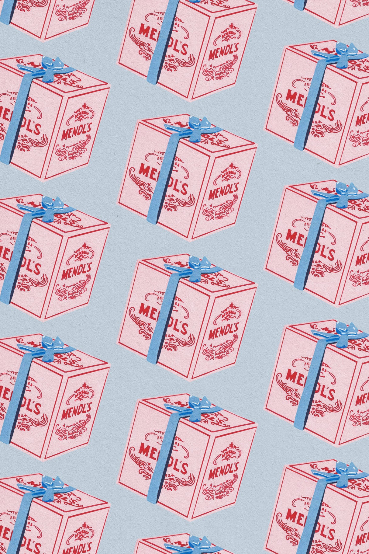 Mendl's Box Pattern Poster och Canvastavla