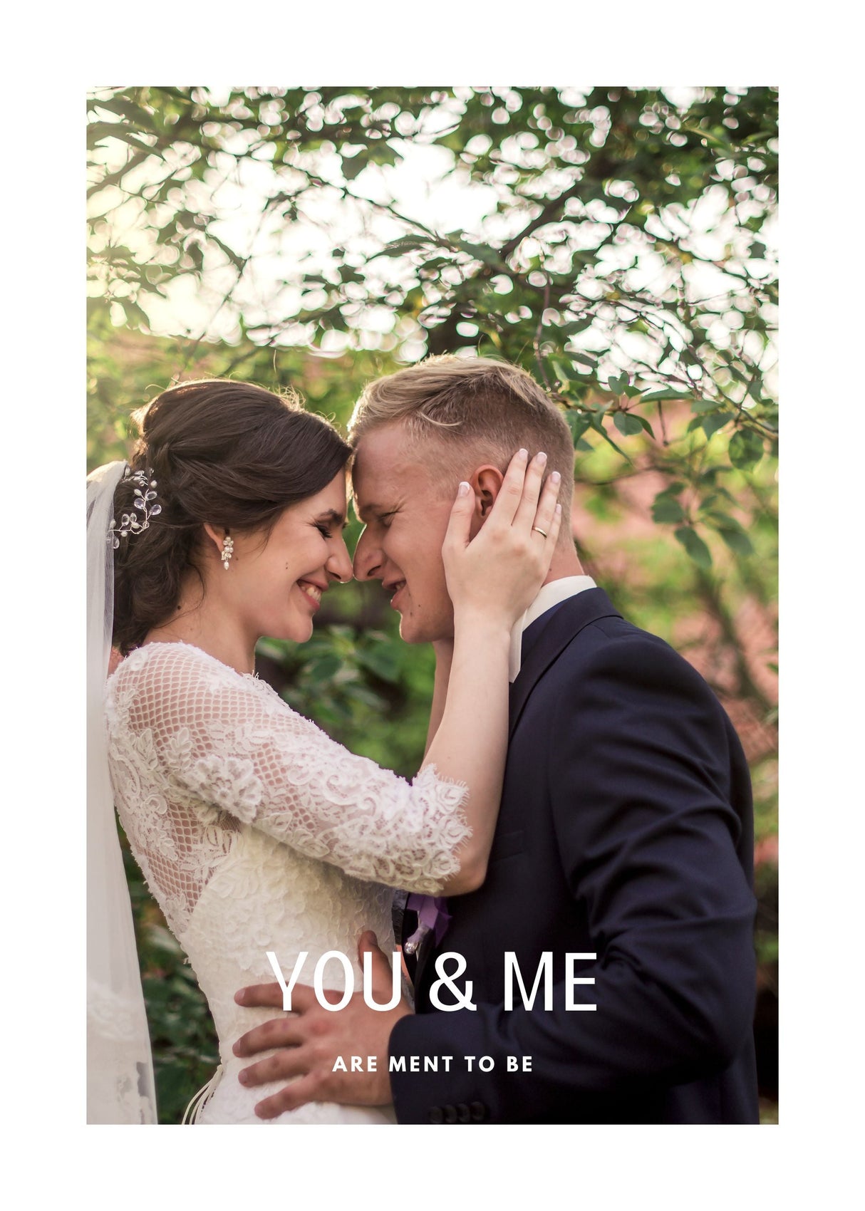 Framkalla: alla hjärtans dag present "You & me - are ment to be" Min Poster