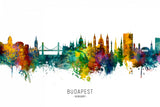 Budapest Hungary Skyline Poster och Canvastavla