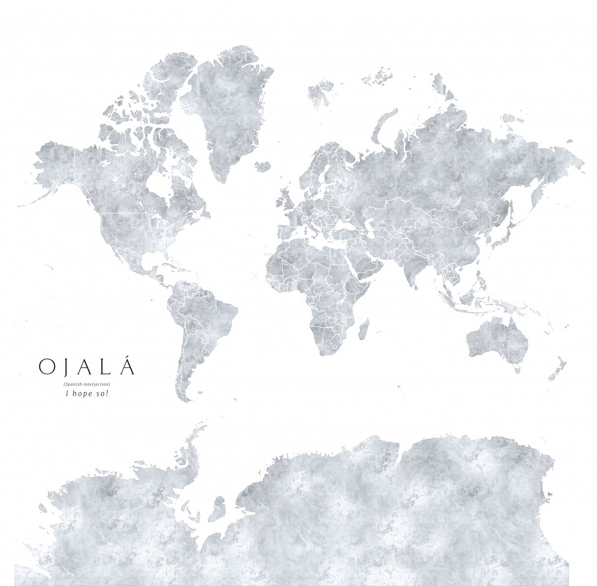 Ojalá world map Poster och Canvastavla