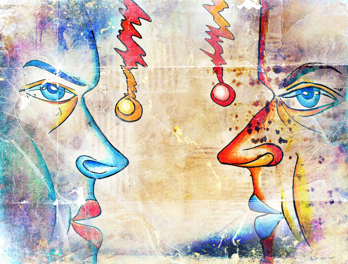 Faces of the duality of soul Poster och Canvastavla