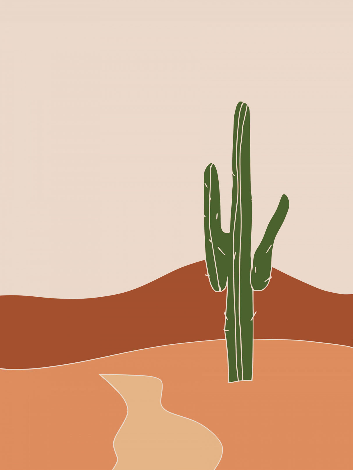 The Only Cactus Poster och Canvastavla