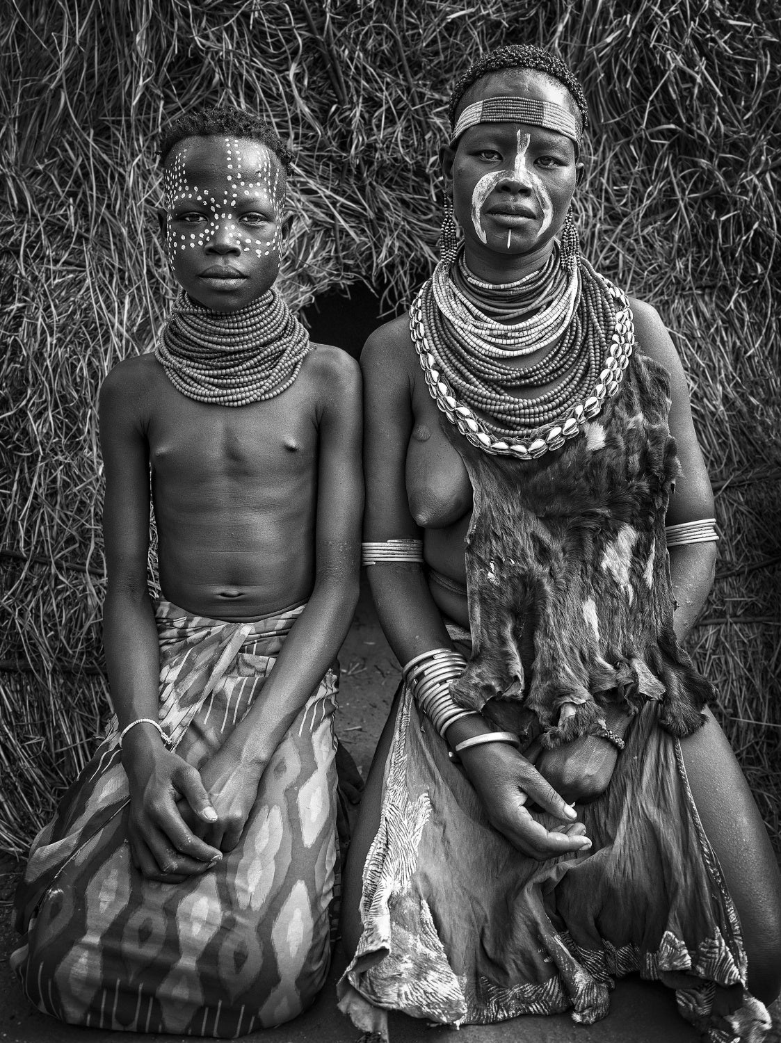 Two karo tribe girls (Omo Valley-Ethiopia) Poster och Canvastavla