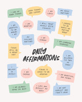 Daily Affirmations Poster och Canvastavla