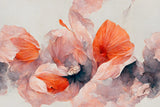 Salmon Flowers Poster och Canvastavla