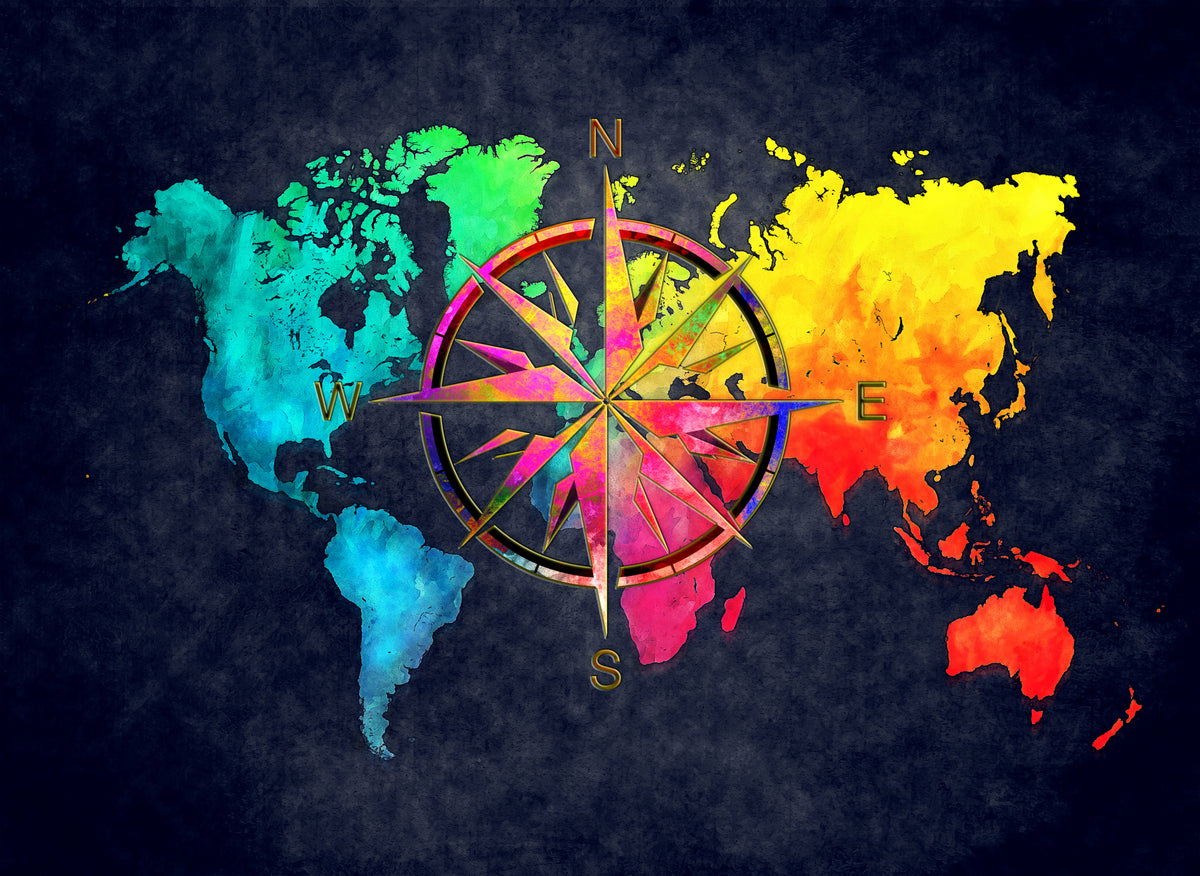 World map 44 Poster och Canvastavla