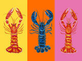 Lobster Langoustines Pop Art 3 Poster och Canvastavla