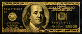 100 Dollar Gold Poster och Canvastavla