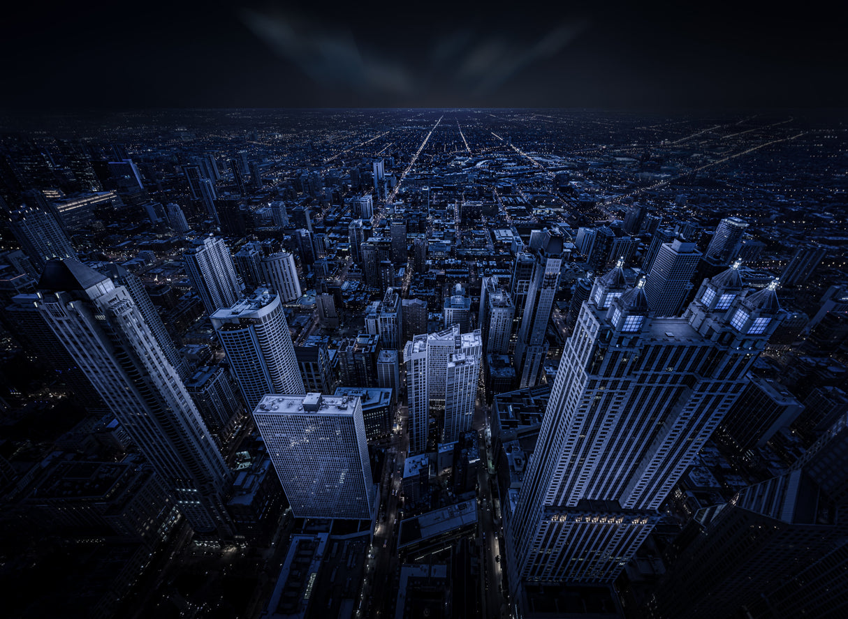 Chicago Blue Hour Poster och Canvastavla