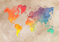 World map 43 Poster och Canvastavla
