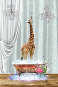 Giraffe &amp; Bubbles Poster och Canvastavla