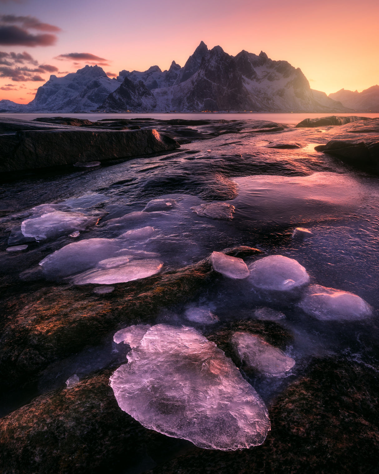 Arctic Sunset Poster och Canvastavla