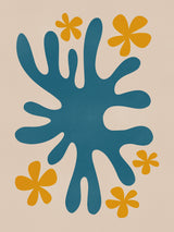 Coral With Flowers Poster och Canvastavla