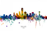 Dallas Texas Skyline Poster och Canvastavla