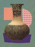 Yellow Vase and Purple Mat Poster och Canvastavla