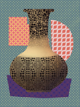 Yellow Vase and Purple Mat Poster och Canvastavla