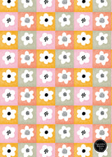 Flowers Patches Poster och Canvastavla