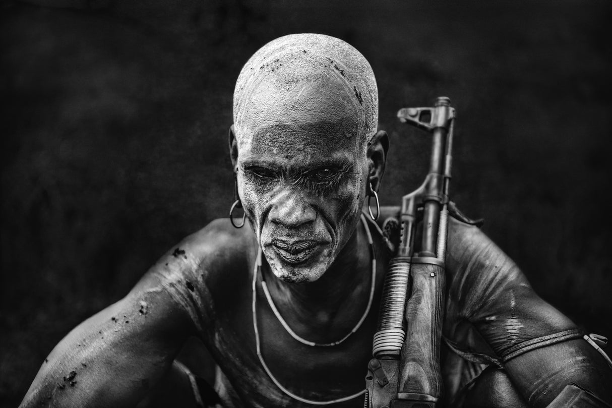 Warrior,Mursi tribe Poster och Canvastavla