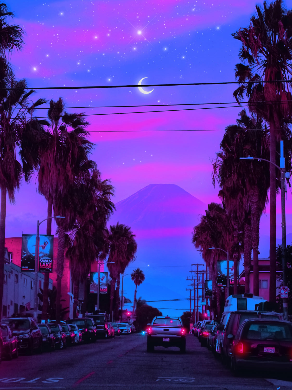 Lofi Cali Poster och Canvastavla