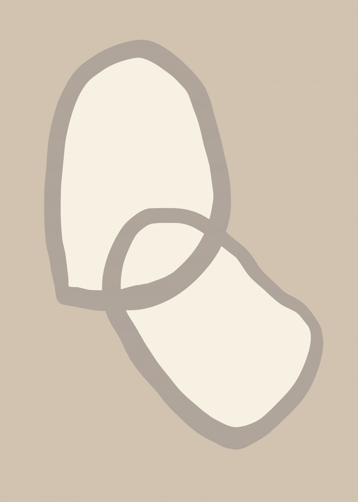 Shape 10 Beige Poster och Canvastavla