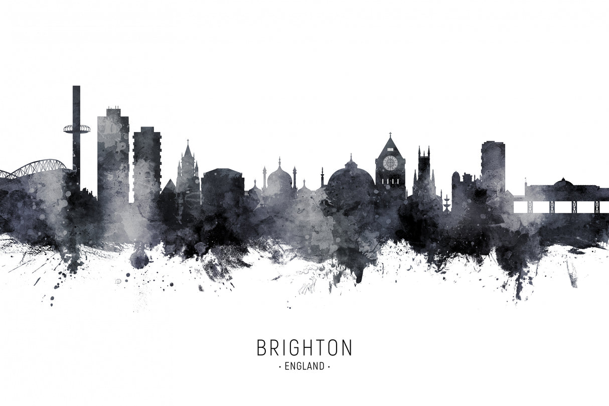 Brighton England Skyline Poster och Canvastavla