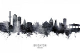 Brighton England Skyline Poster och Canvastavla