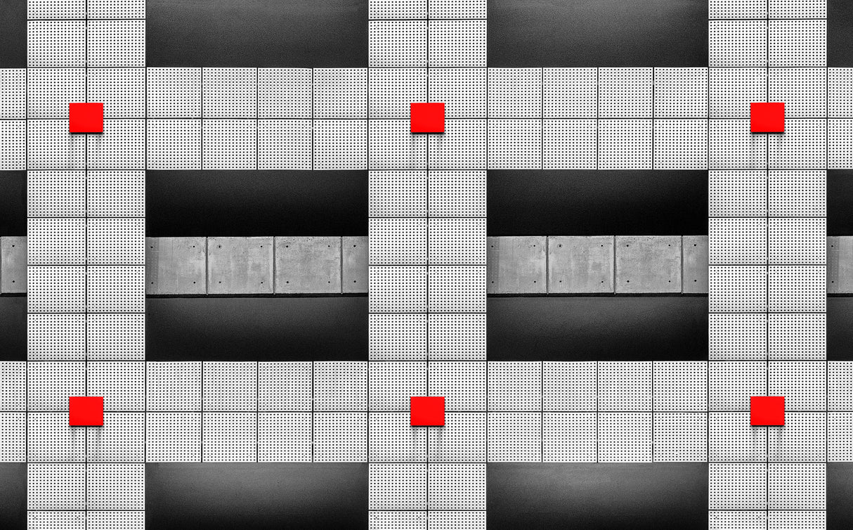 Red squares Poster och Canvastavla