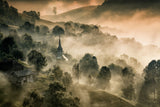 Morning in Wetern Mountains Poster och Canvastavla