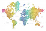 Jude world map in Spanish Poster och Canvastavla