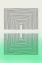 Light Green Watercolor Shapes #3 Poster och Canvastavla
