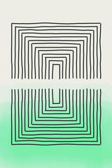 Light Green Watercolor Shapes #3 Poster och Canvastavla