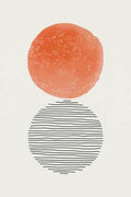 Orange Watercolor Shapes Series #4 Poster och Canvastavla