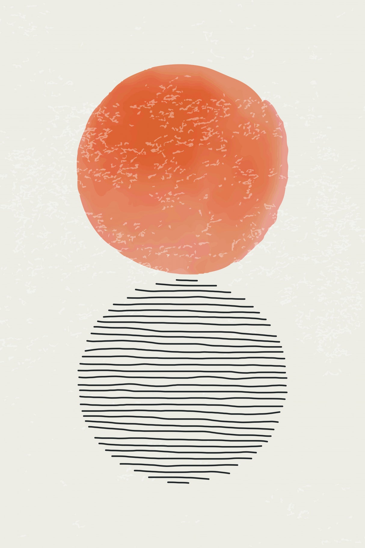 Orange Watercolor Shapes Series #4 Poster och Canvastavla