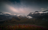A glacier  after a sudden rain storm Poster och Canvastavla