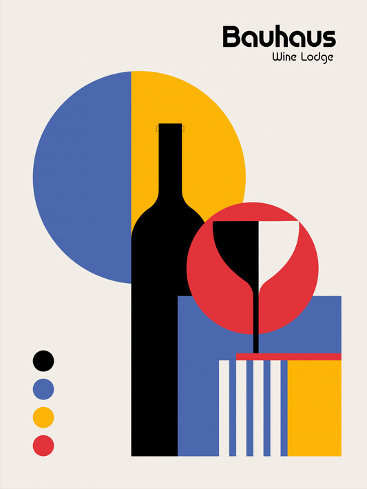 Bauhaus Wine Lodge Poster och Canvastavla