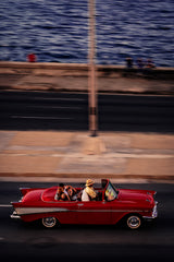 Red Car Driving Poster och Canvastavla