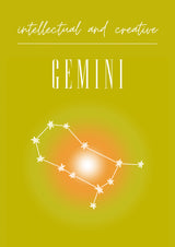Gemini Zodiac Print Art Poster och Canvastavla