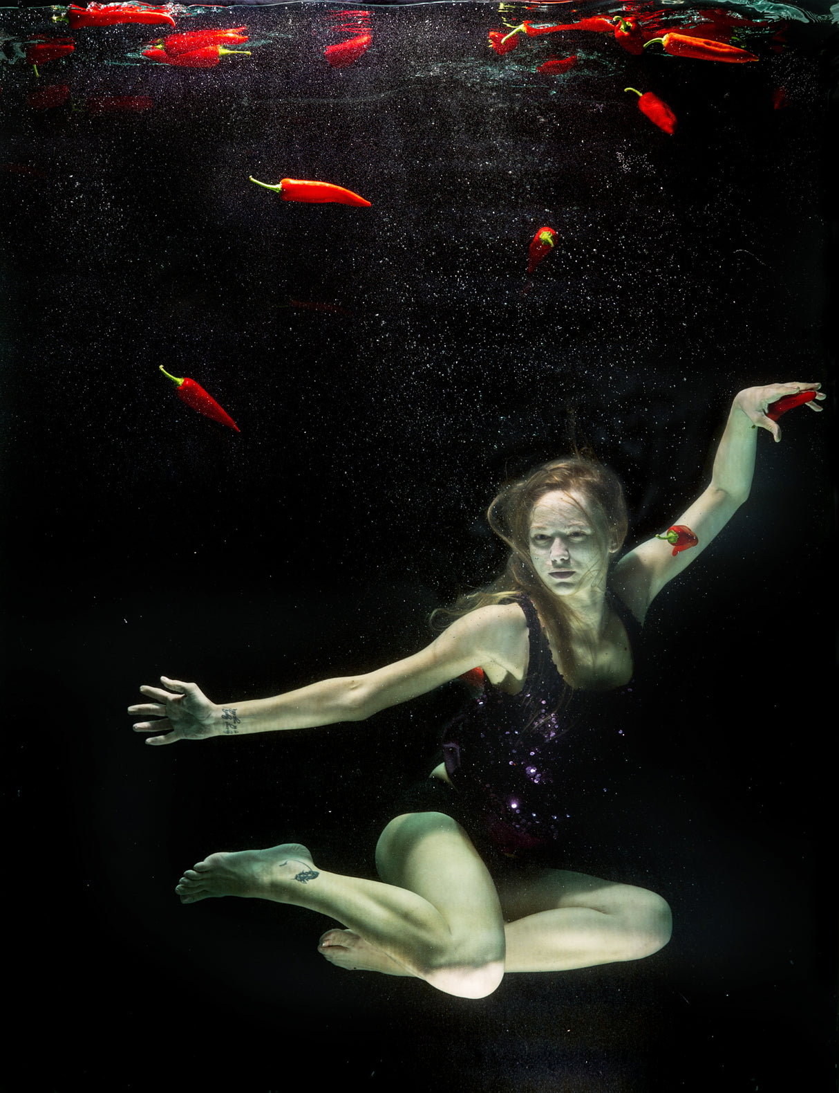 underwater artistic portrait shooting Poster och Canvastavla