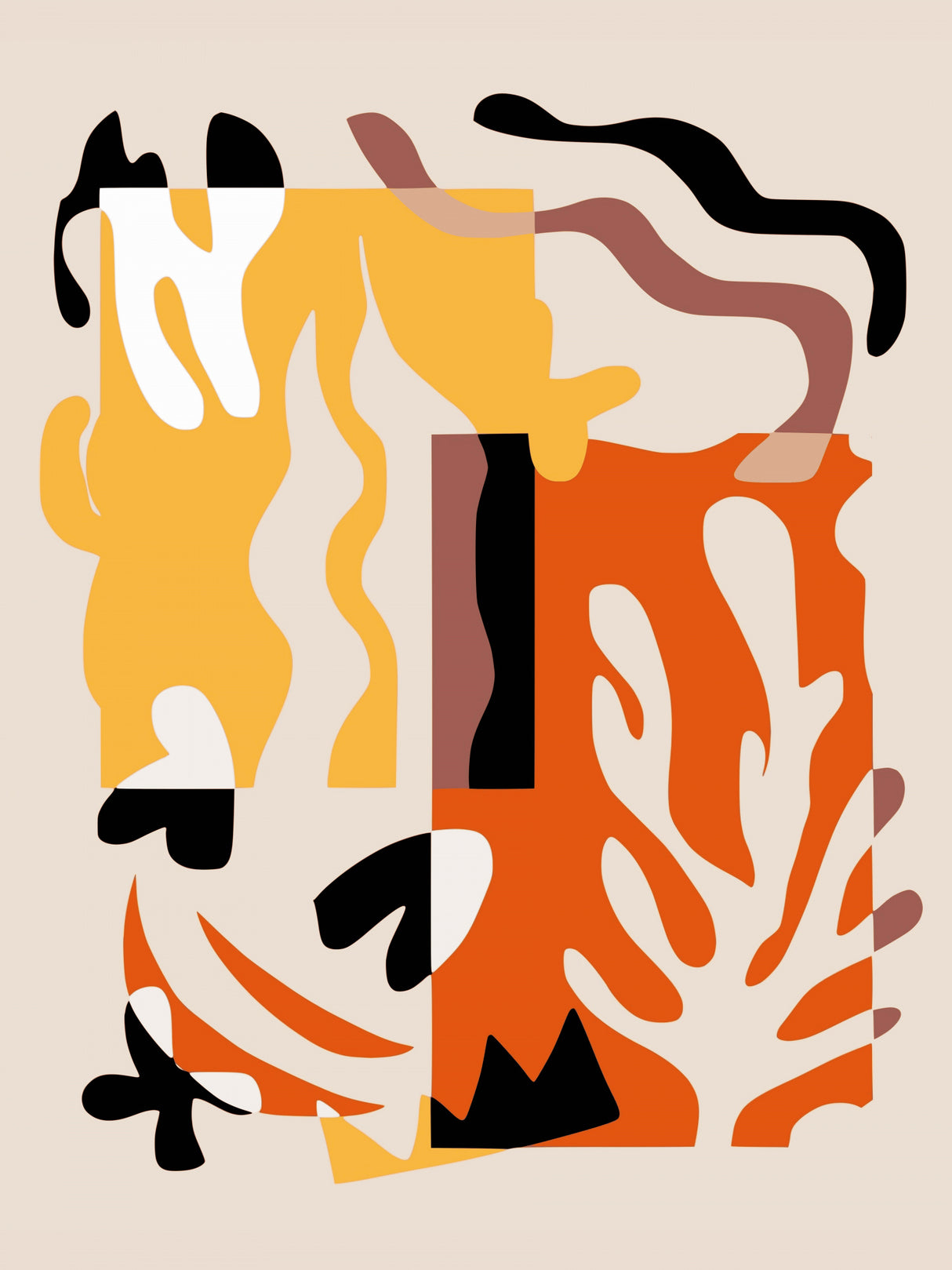 Coral Abstract Poster och Canvastavla