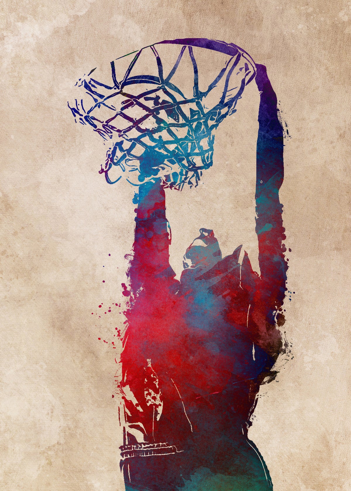 Basketball Sport Art 6 Poster och Canvastavla