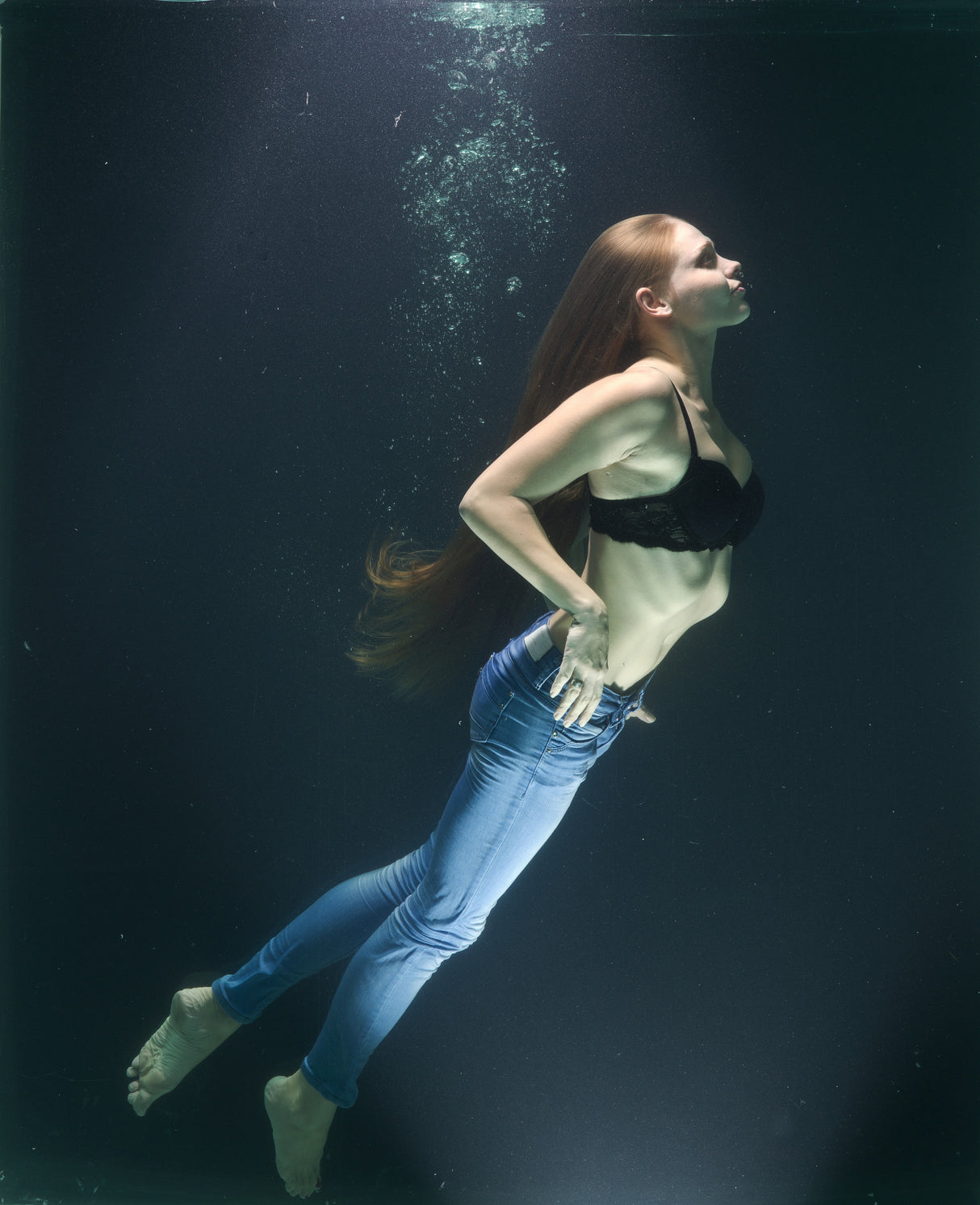 underwater artistic portrait shooting Poster och Canvastavla