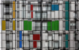 facade of colored tubes Poster och Canvastavla