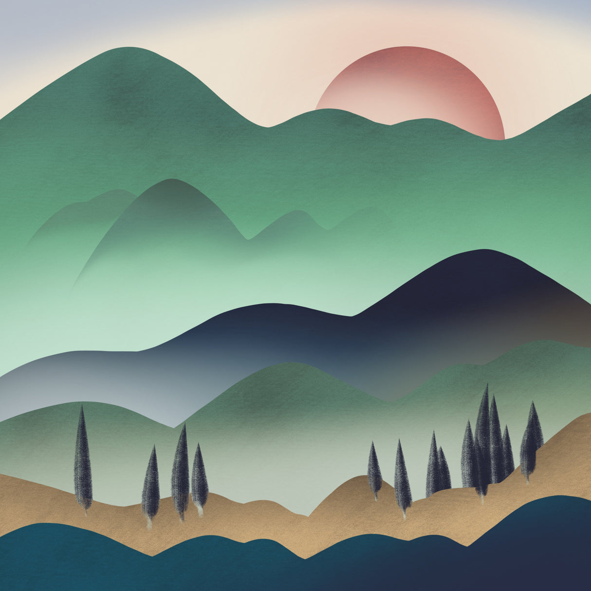 Gold Hill Poster och Canvastavla