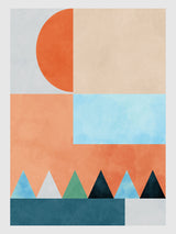 Spaces Bleu Dreieck Poster och Canvastavla
