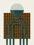 Textured Mid Century Composition 5 Poster och Canvastavla