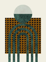 Textured Mid Century Composition 5 Poster och Canvastavla