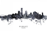 Milwaukee Wisconsin Skyline Poster och Canvastavla