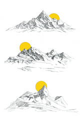 Sunny Mountains Poster och Canvastavla